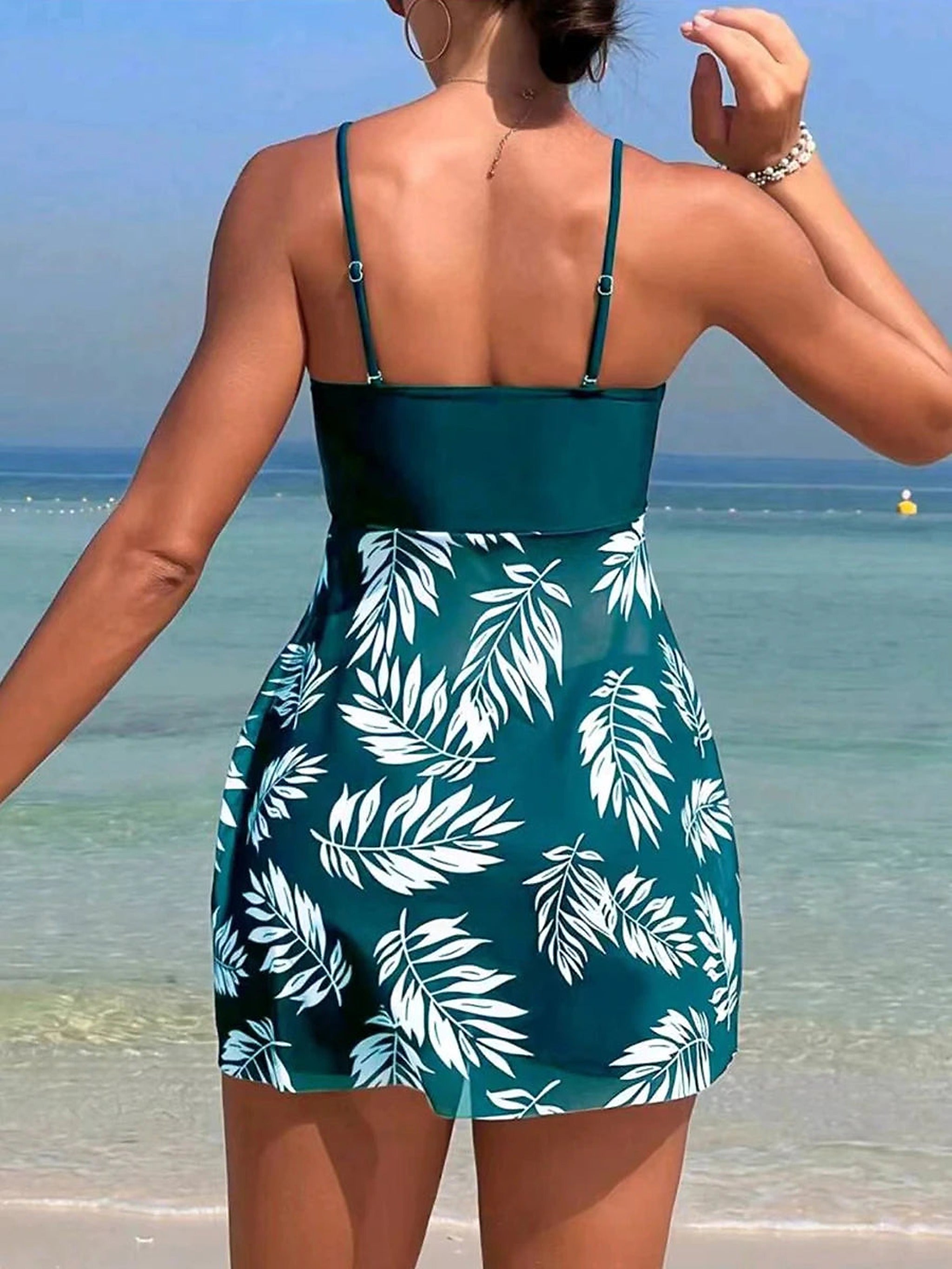 Palma Shore tankini detalj palmblad