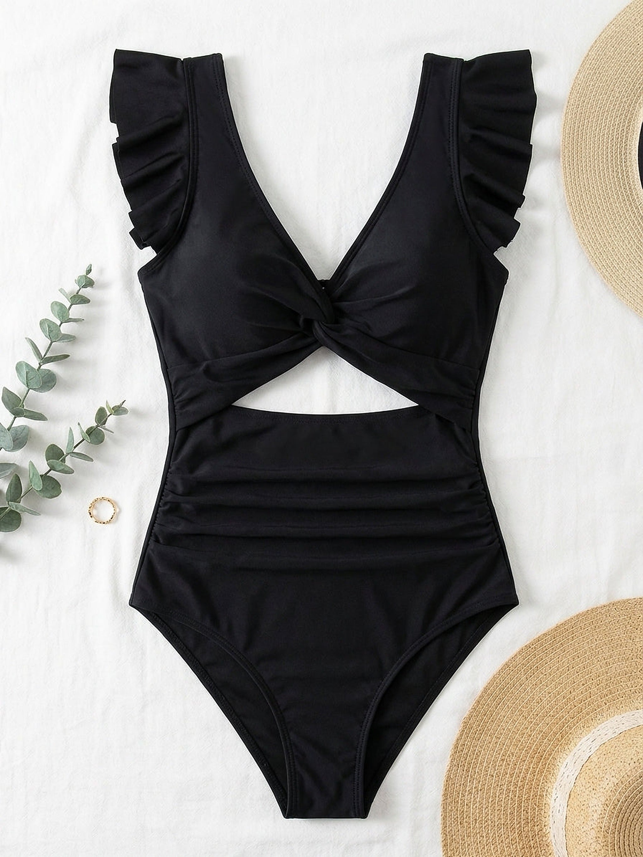 SORAVEA Velvet Ruffle flatlay